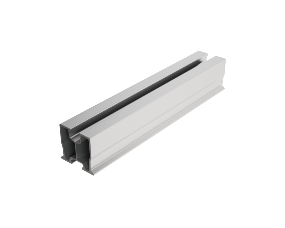 PREFA Profilschiene zur Befestigung der PV-Module.