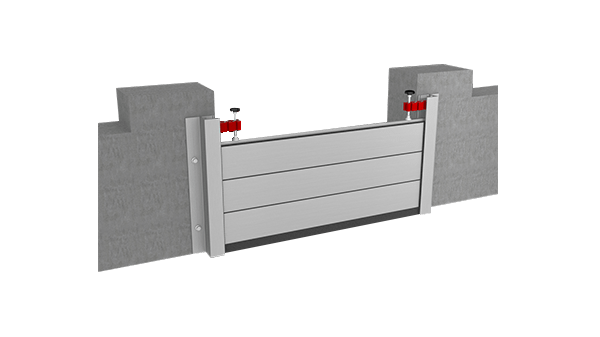 Den mobile PREFA-flomvern i aluminium beskytter hjemmet ditt raskt og enkelt.