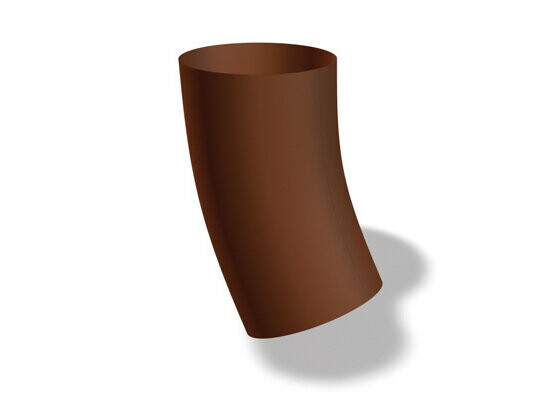 PREFA bend 40°, tilgjengelig i størrelsene Ø 60, 80, 100 og 120 mm, sørger for myke retningsendringer i takdrenering og fasadesystemer.