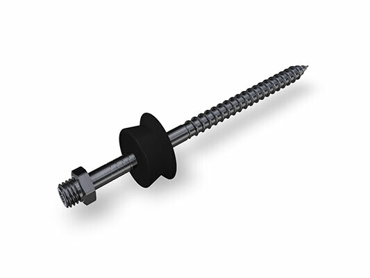 PREFA rørklammerskrue for isolasjonsplugg for rørklammer Ø 10 mm er tilgjengelig i størrelsene 80, 140, 200 og 330 mm og leveres med et deksel i plast som gir en presis og sikker festeløsning for rørklammer.