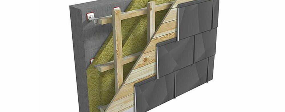 Installasjon av fasadepanel FX.12 på full forskaling