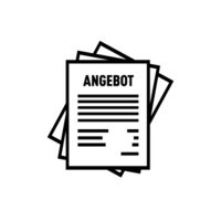 Illustrasjon av en papirbunke i form av et tilbud