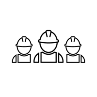 Illustrasjon av tre håndverkere